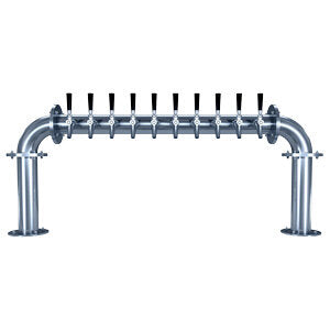 Biergarten U Draft Tower: Glycol-Cooled, Polished Steel, 10 Faucets - A Must-Have!