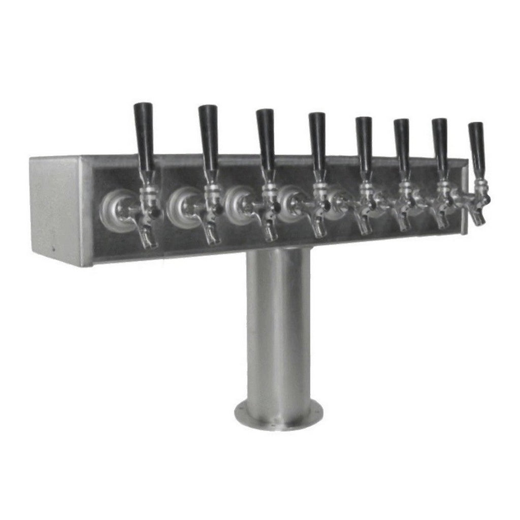 T Tower: 3-Inch Diameter 8-Tap Glycol Stainless Steel Tower with Chrome Faucets - A Must-Have!