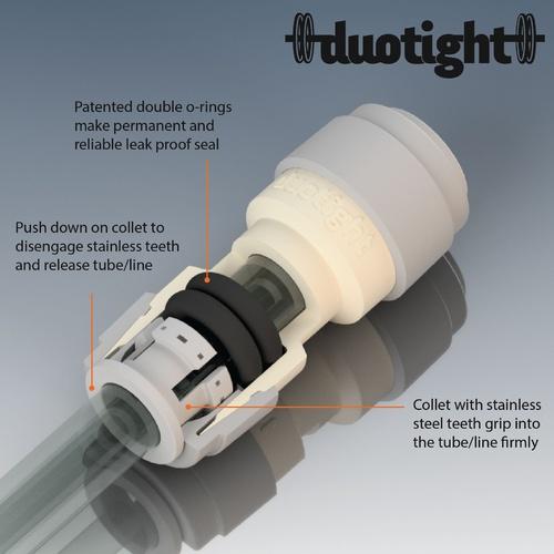 Amazing Duotight Push-In Fitting - 6.5 mm (1/4 in.) x 8 mm (5/16 in.) Reducer - KB01153