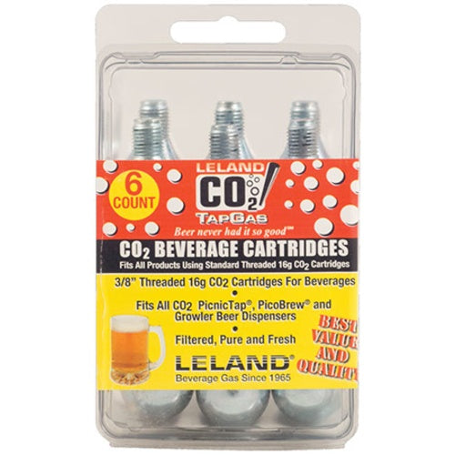 6-Pack 16g CO2 Threaded Cartridges: Quick Refill for Mini CO2 Regulators - Get Yours Now!