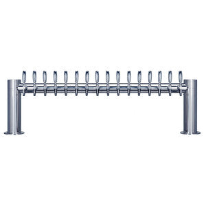 Glycol Cooled Metropolis H - 16 Faucet Beer Tower in Polished Stainless Steel - Your Ultimate Draft Beer Solution!