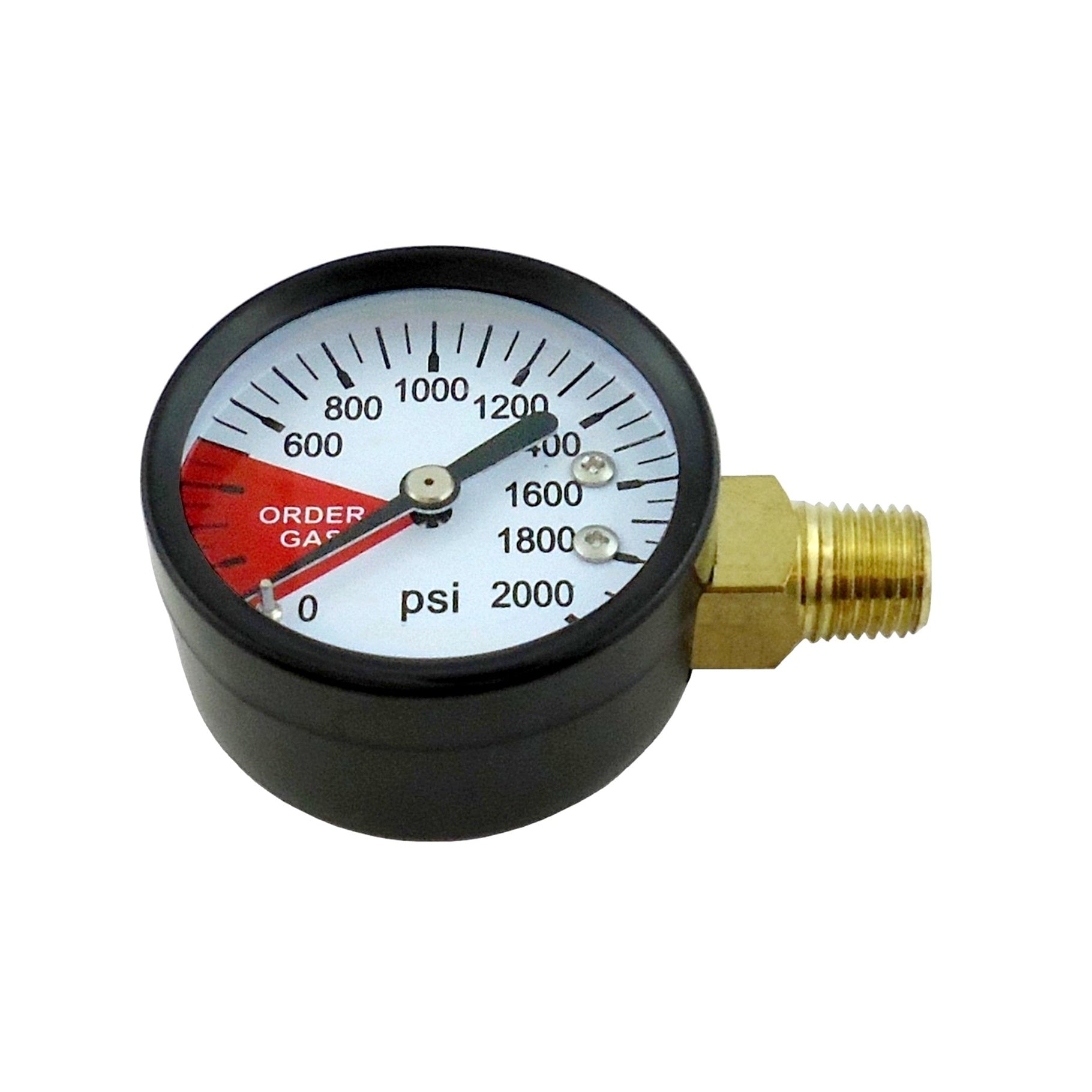 Stunning 2 - inch Diameter 1/4 - inch MPT Side - Mounted Light Gauge for 2000 Psi Pressure