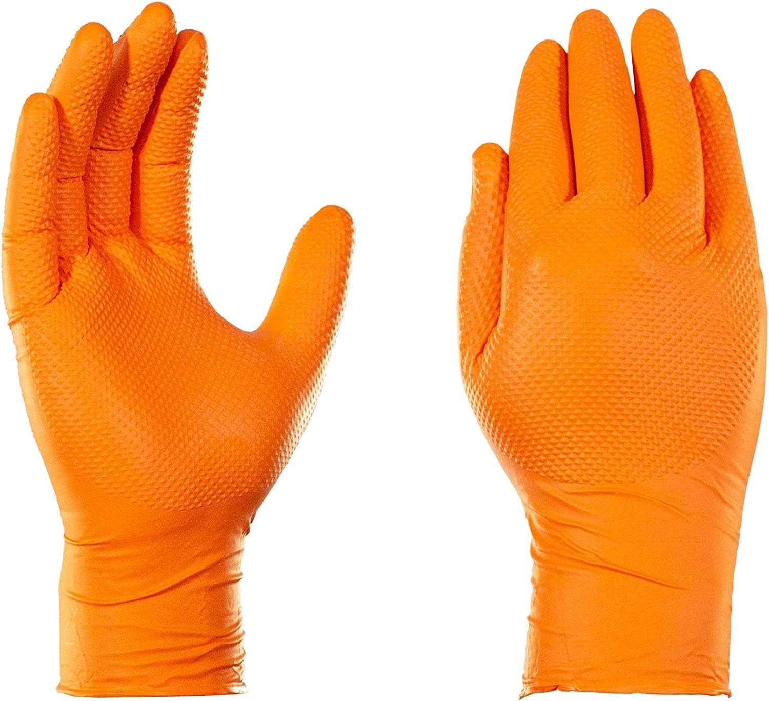 GLOVEWORKS HD Orange Nitrile Industrial Disposable Gloves - 8 Mil, Latex-Free, Medium - Get Your Box of 100 Now!