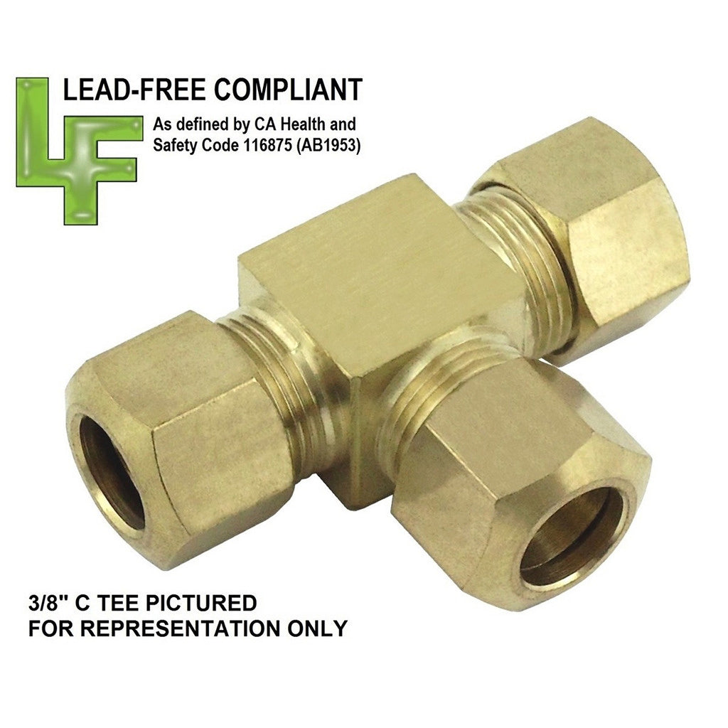 Compelling 3/8in Lead-Free Brass Compression Tee