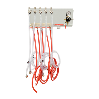 Premium Regulation & Air Distribution Panel with 5 Brackets and 5-Tube Corny Set
