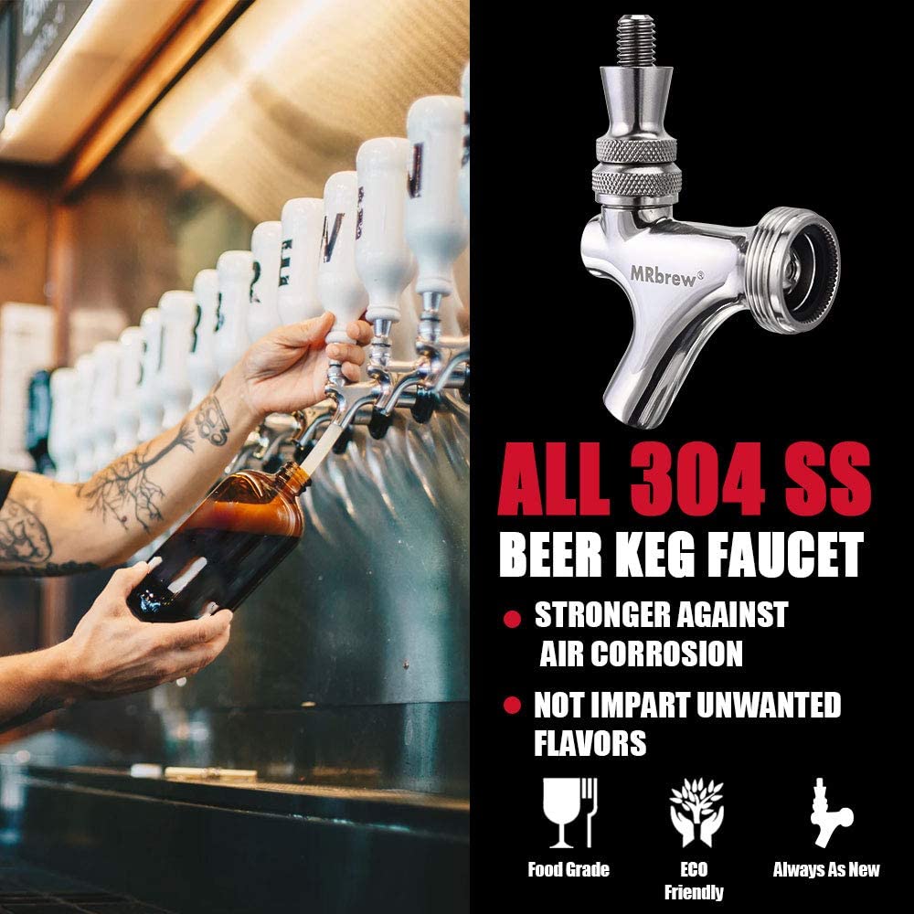 Revolutionary Upgraded 304 Stainless Steel Beer Faucet - Perfect for American Beer Setups!