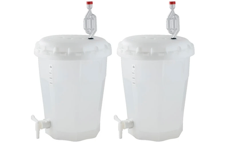 [2 Pack] 3-Gallon Magic Fermenter & Bottling Bucket Set with Lid & Spigot - Perfect for 2.5-Gallon Batches!