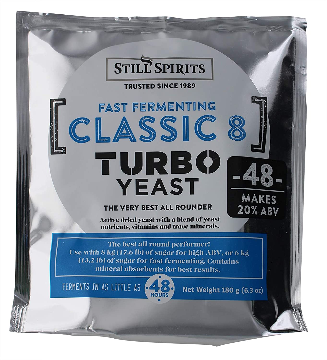 [5 PACK] Turbo Classic 8 Distillers Yeast (48 Hour) - Still Spirits: The Ultimate Fermentation Solution!