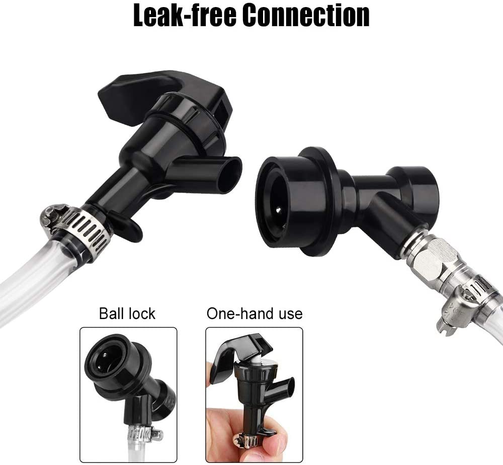 KegLand Premium 1/4 Ball Lock Beer Line Assembly: 3ft Liquid Line Picnic Tap with Quick Disconnect - Elevate Your Home Brewing!