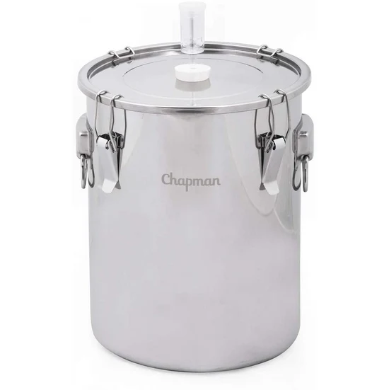 Amazing 3 Gallon Stainless Steel Univessel: Your Dual - Purpose Fermenter & Brewing Kettle with Airlock and Stopper - ST03NP