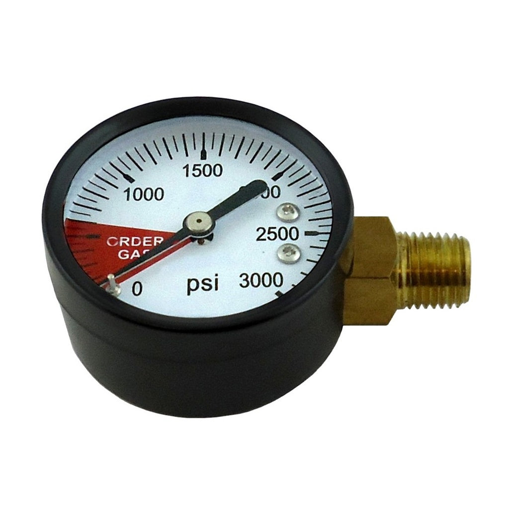 Stunning 2-Inch Diameter 1/4-Inch MPT Right-Hand Side-Mounted Gauge for 3000 Psi Pressure