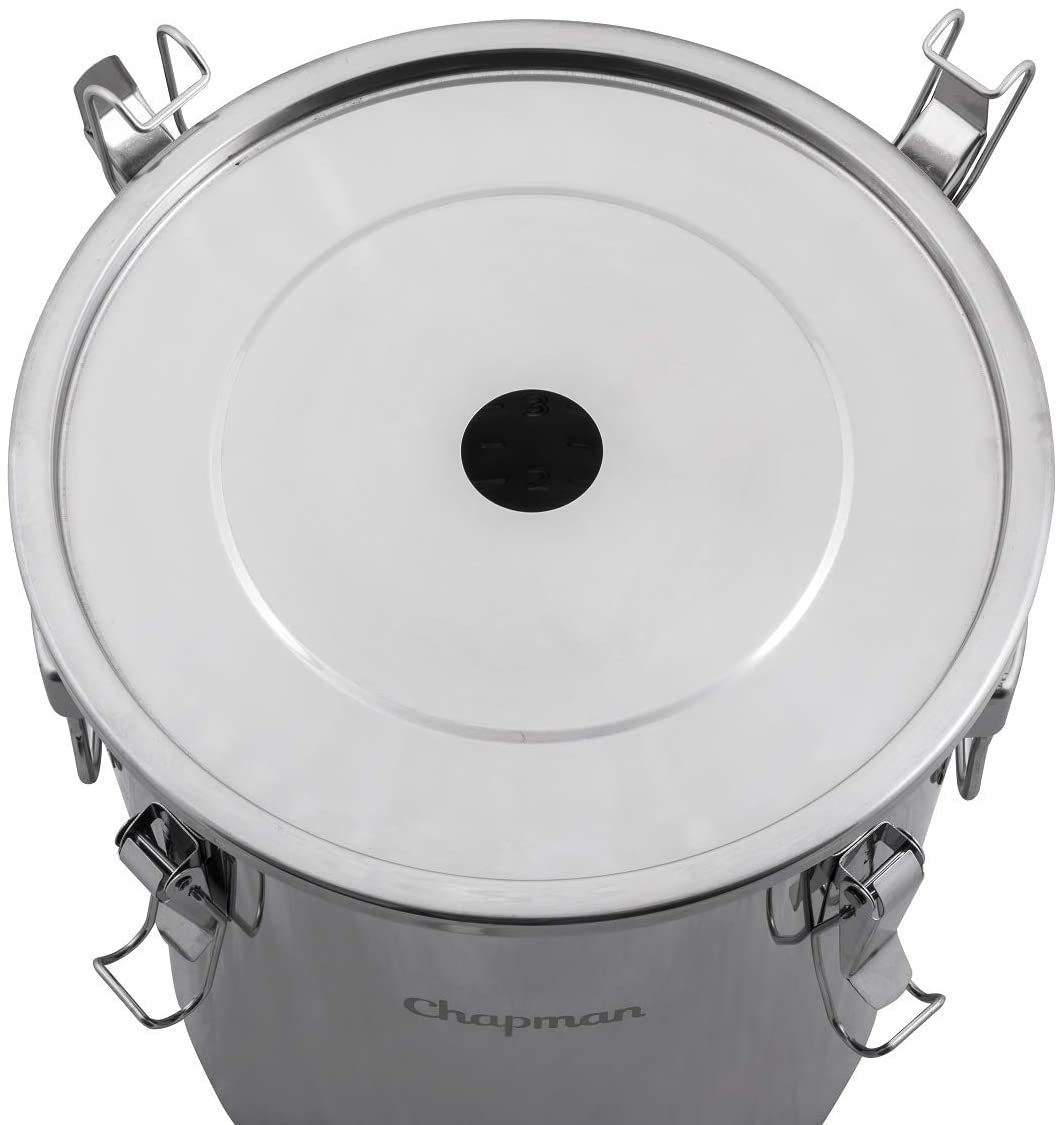 14 Gallon Stainless Steel Univessel: The Ultimate Dual - Purpose Fermenter and Brewing Kettle with Airlock and Stopper - ST14NP