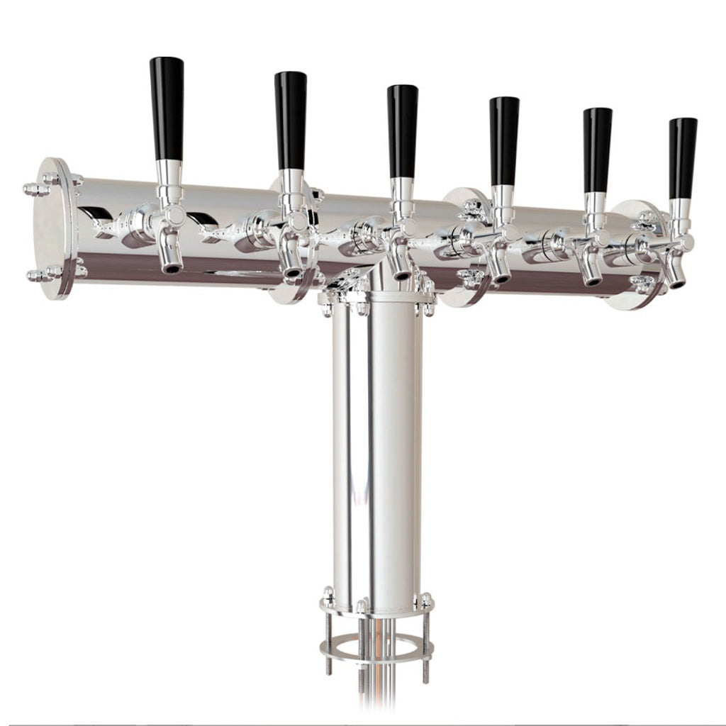Terra inTin 6-Faucet Tower: The Ultimate Glycol-Cooled, 304 Stainless Steel Marvel