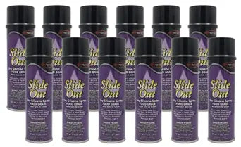 [12 Pack] Slide Out Dry Silicone Lubricant - 11.5 Oz