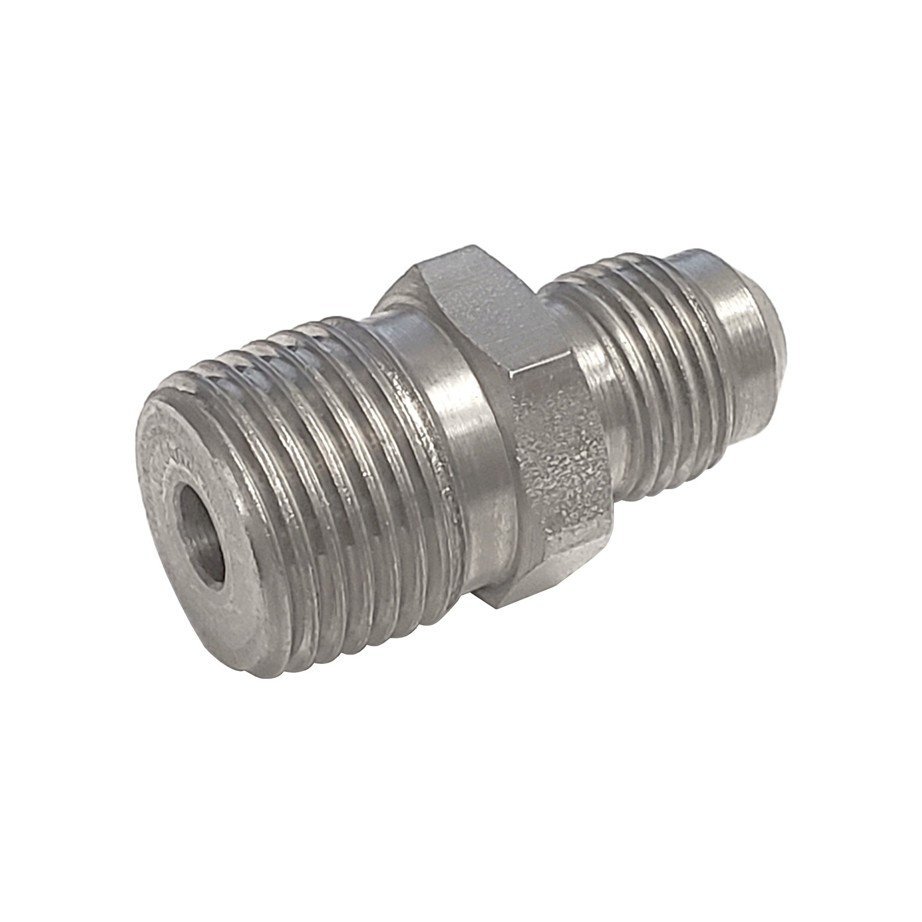 Premium Stainless Steel 3/8in MFL to 1/2in MPT Hex Adapter