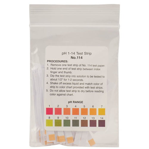 Versatile pH Paper - 1.0 to 14.0 (50 Strips) for Accurate Testing