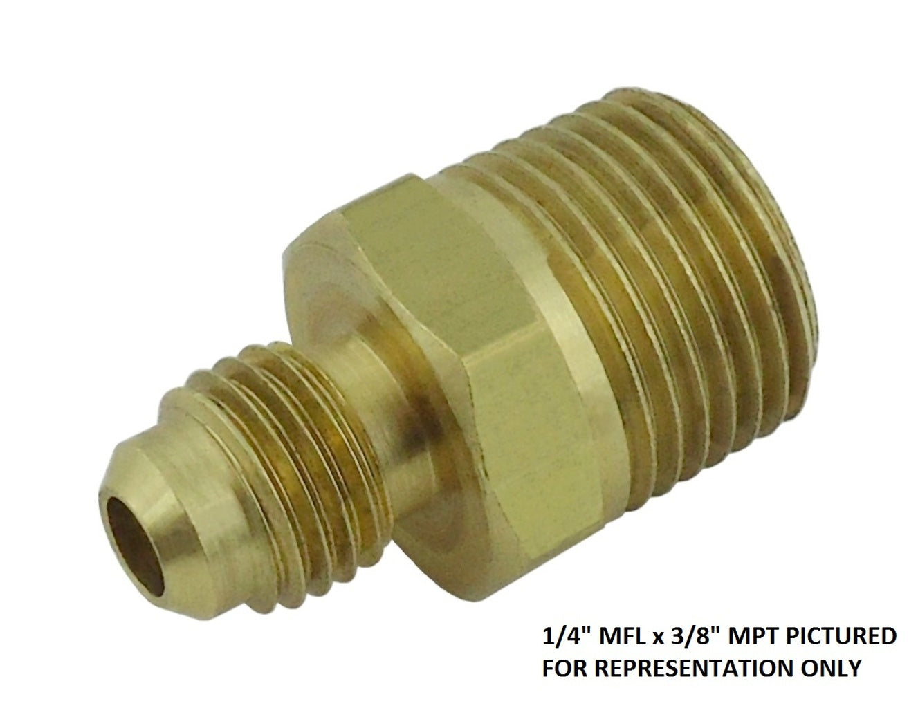 Amazing Half Union 3/8in MFL x 3/4in MPT Brass Adapter