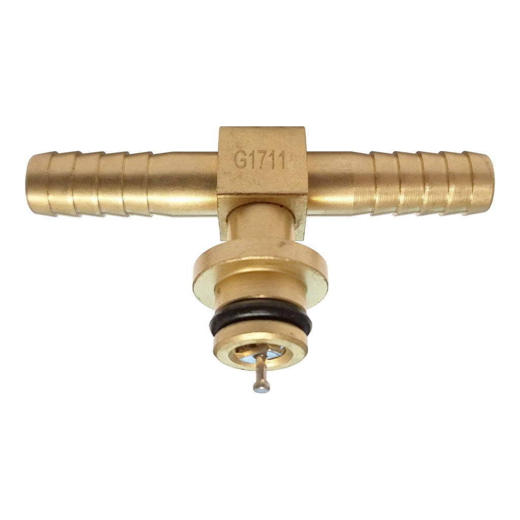 Amazing Gas Tee for Shurflo - 1/4in B with Shutoff Brass