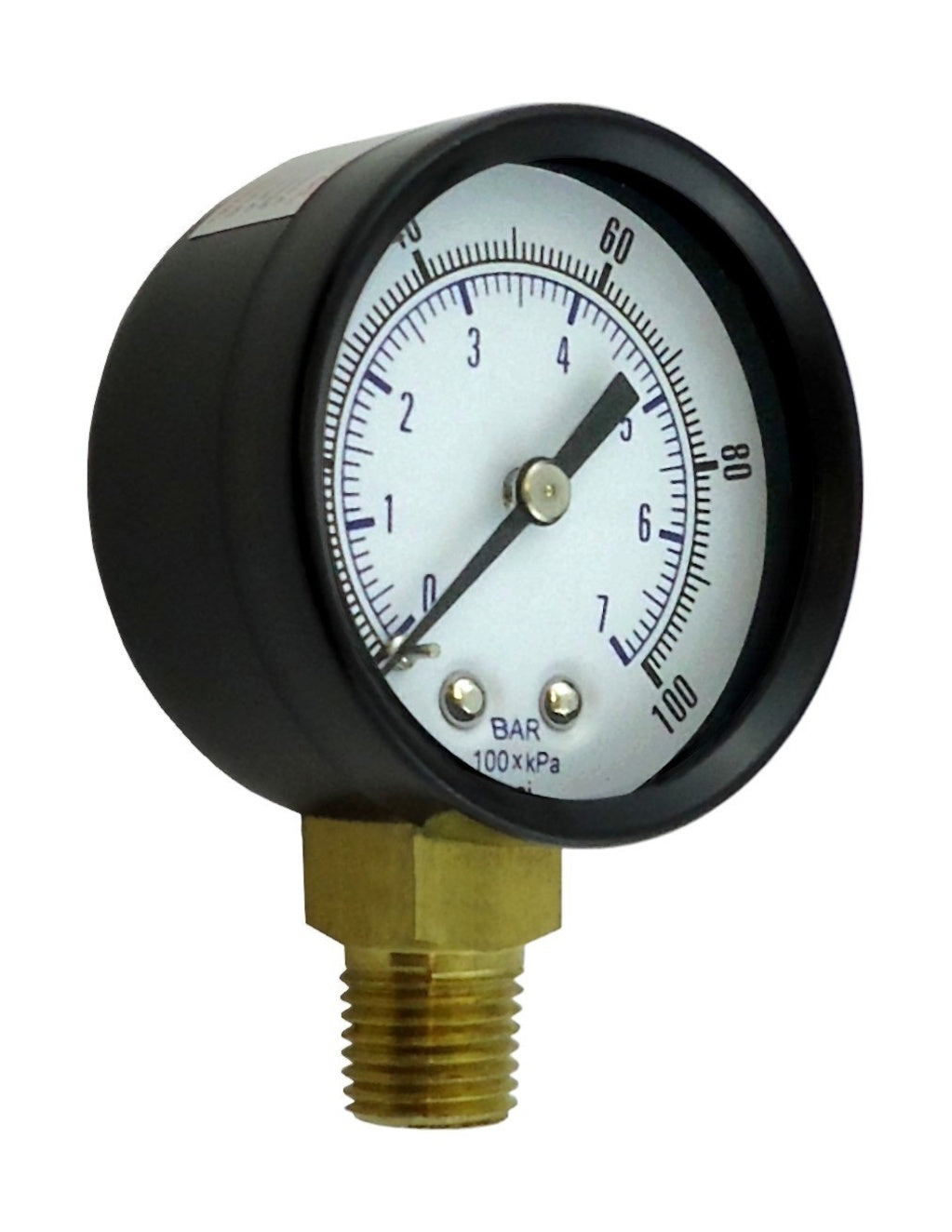 2 - inch Diameter, 1/4 - inch MPT Bottom - Mount 100 Psi Gauge: Your Reliable Pressure Measuring Solution