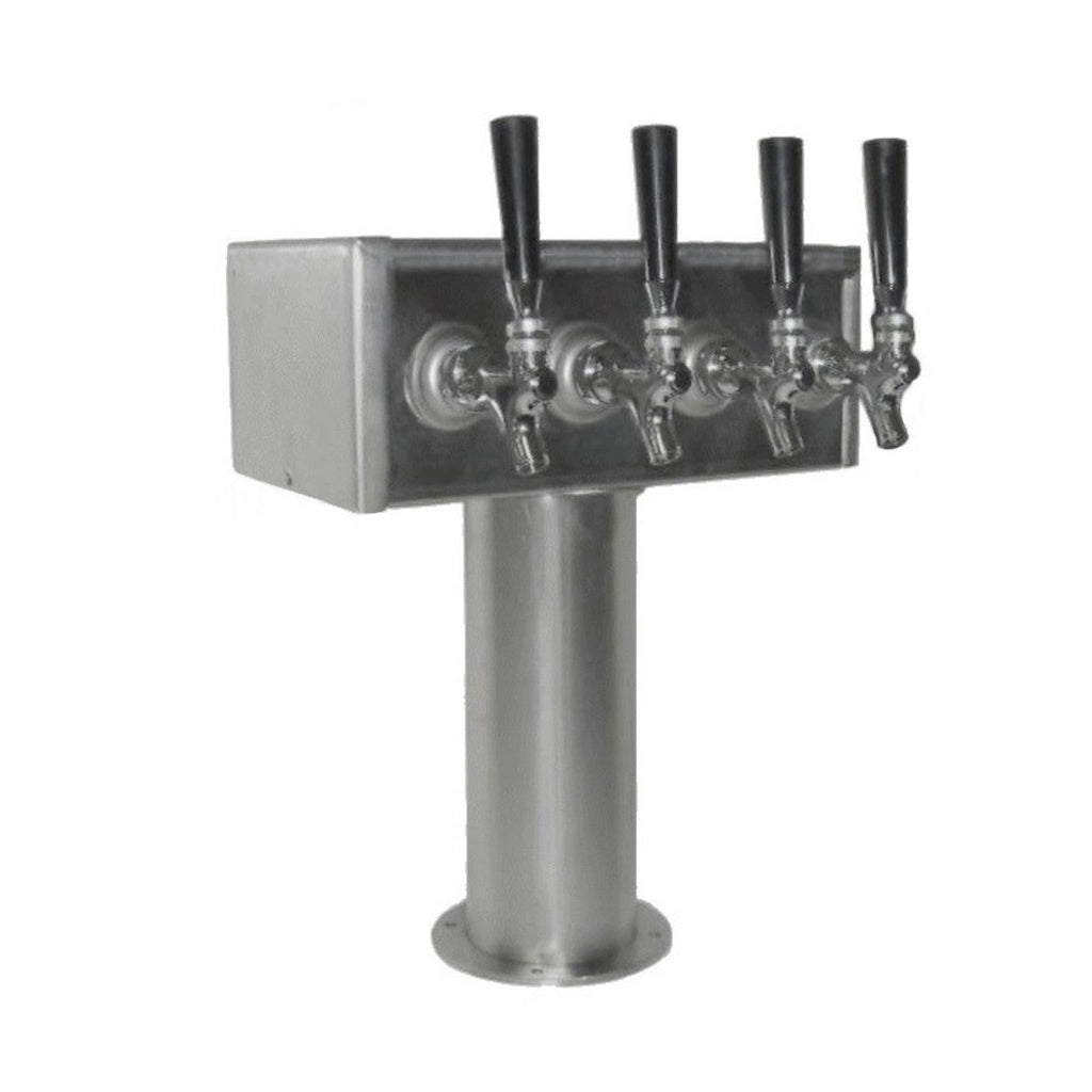 T Tower 3-Inch Diameter 4-Faucet Glycol S/S with Chrome Faucets - Unbeatable Value!