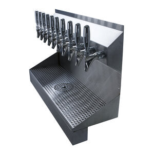 Kronos 10 Tap Beer Tower - Glycol Cooled - Wall Mount with Glass Rinser: The Ultimate Beer Dispensing Solution