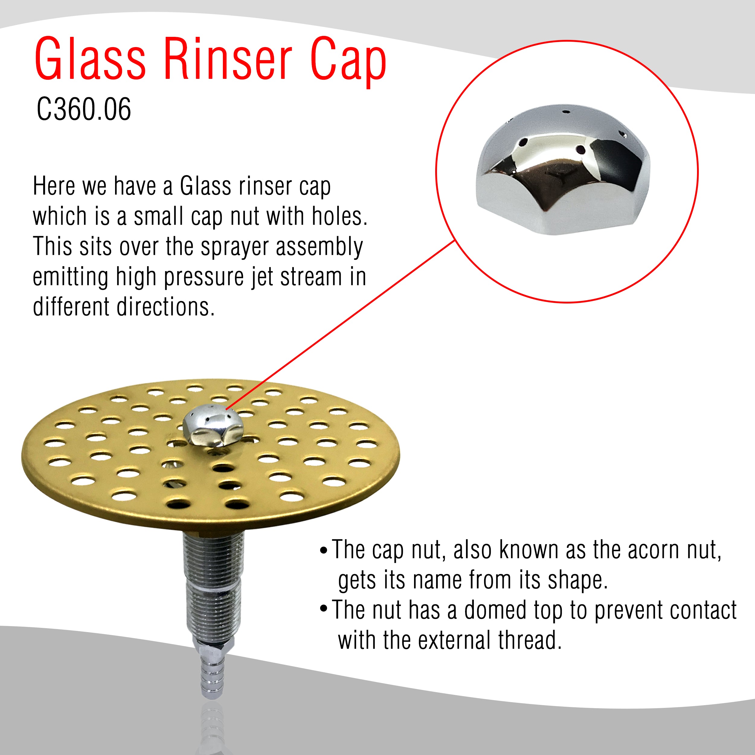 Amazing Sprayer Nut for Krome Glass Rinsers - Upgrade Your Rinsing!