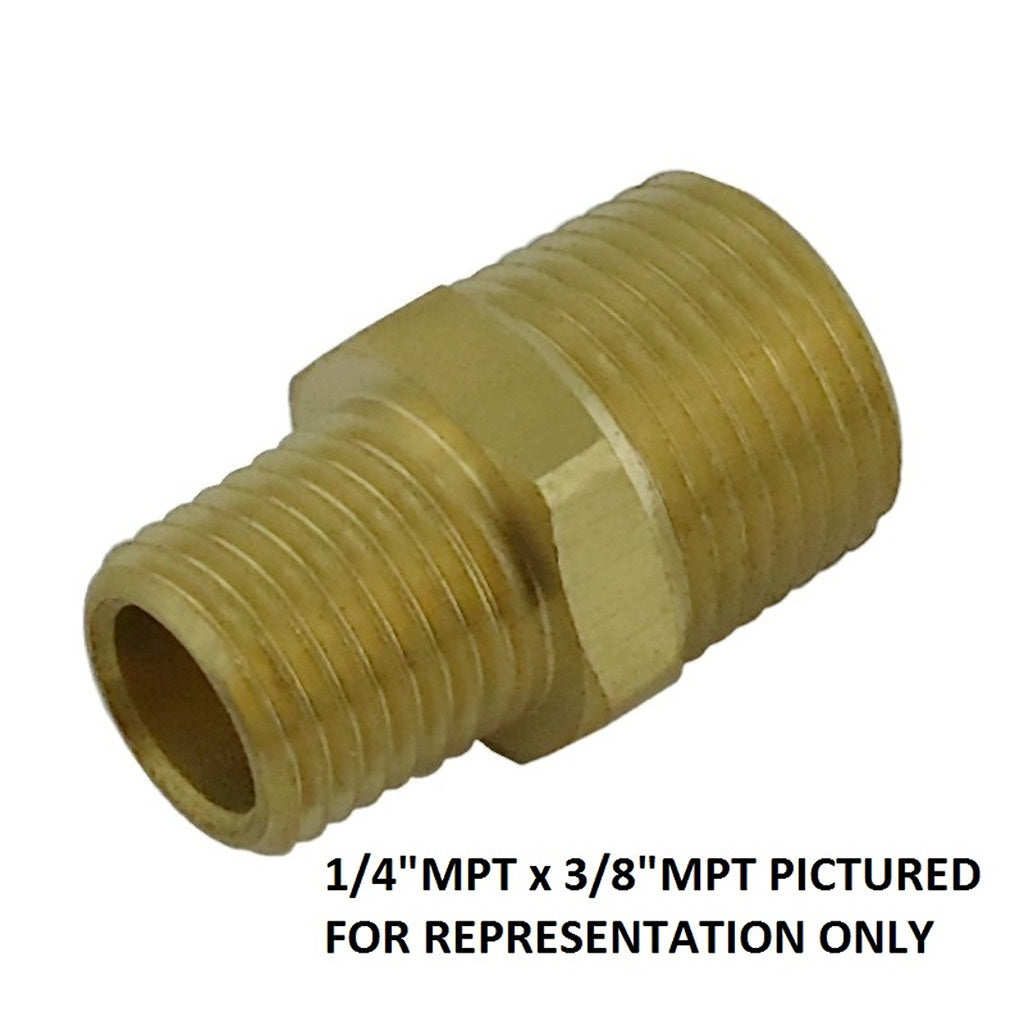 Stunning 3/4in MPT x 1/2in MPT Brass Pipe Reducer