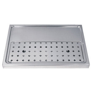 Gorgeous 15-3/4 Stainless Steel Drip Tray - No Rinser Needed!
