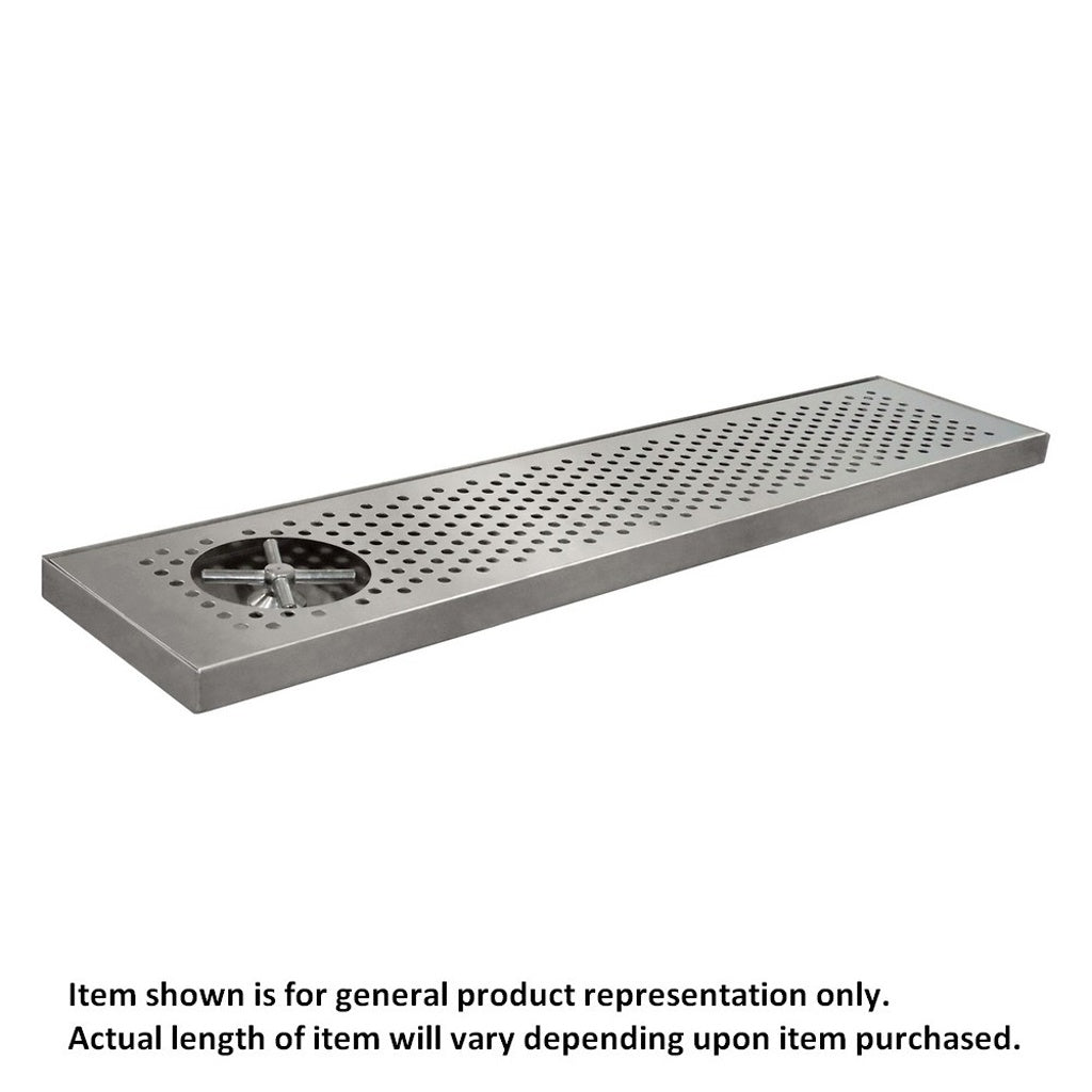 C-M Drain with Side Rinser & Tube: 8-inch Wide x 36-inch Long