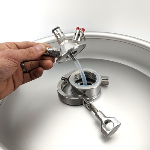 KegLand KL10610: Revolutionary 2-Inch Tri-Clamp Ball Lock Adapter Tapping Head for Sanke Kegs