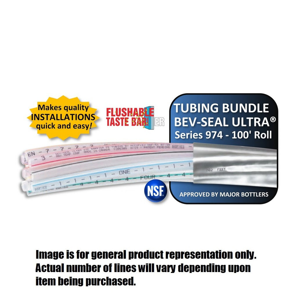 100-Foot Bev-Seal Ultra Bundle - 14 Lines of 3/8-Inch ID Tubing: A Must-Have for Beverage Dispensing!