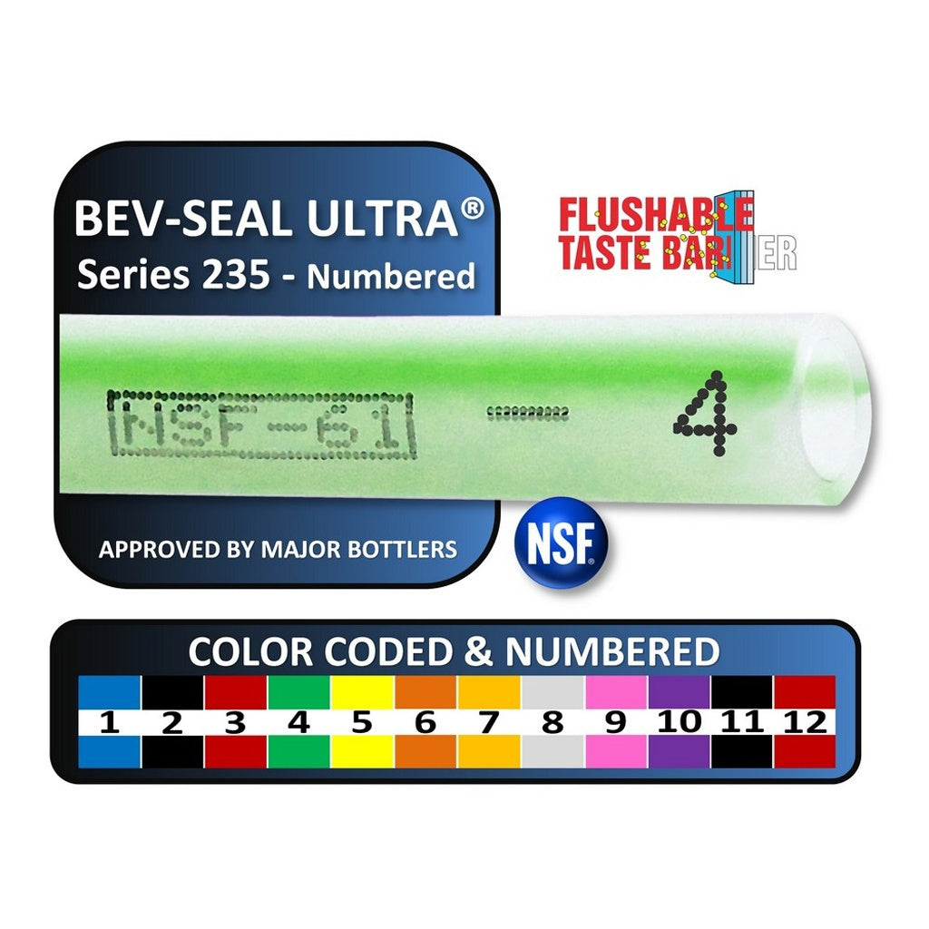 Bev-Seal Ultra Tubing #235 - 3/8 ID x 1/2 OD, #4 - 100 Feet of Freshness!