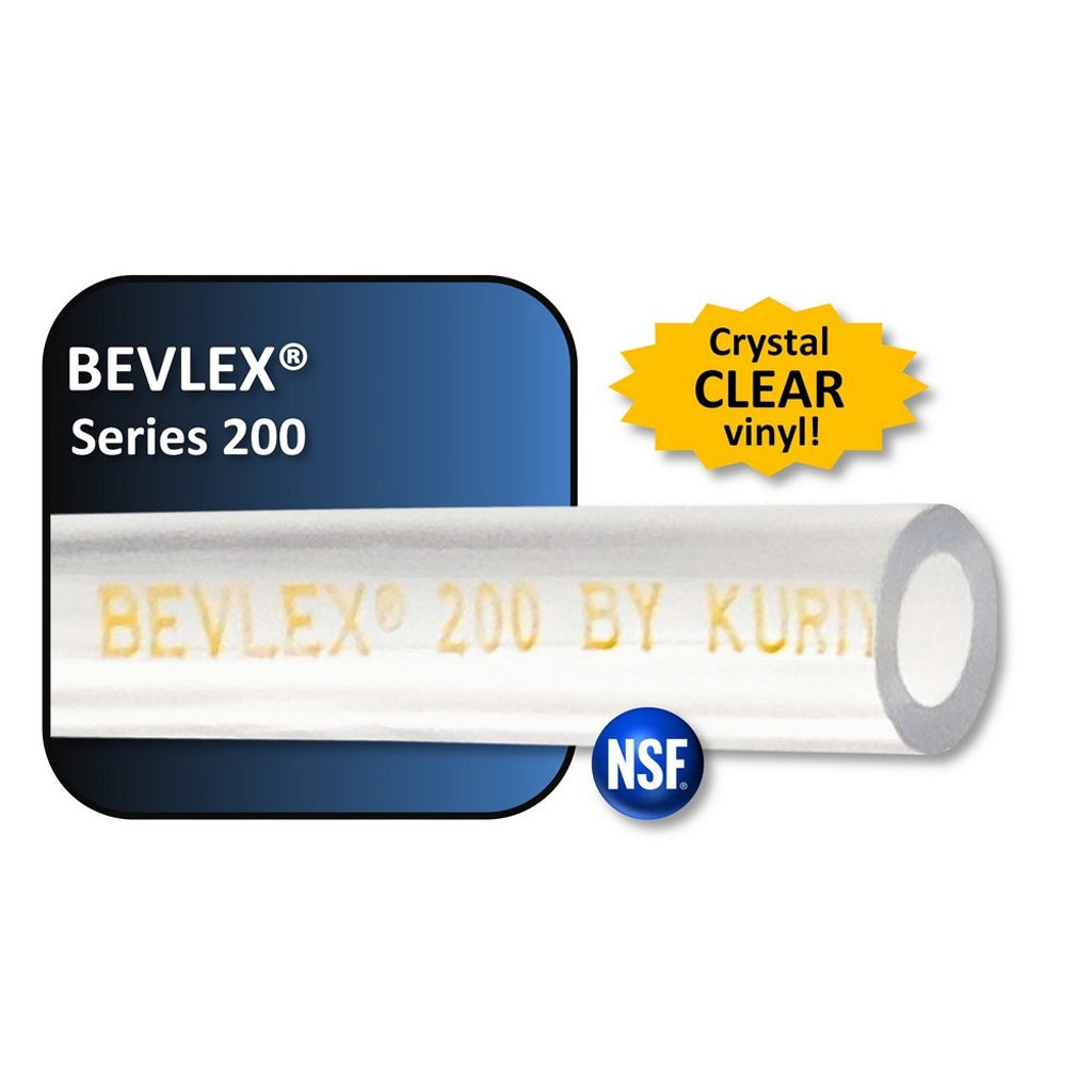100' - Bevlex PVC Tubing #200 - 3/8 ID x 5/8 OD, Clear