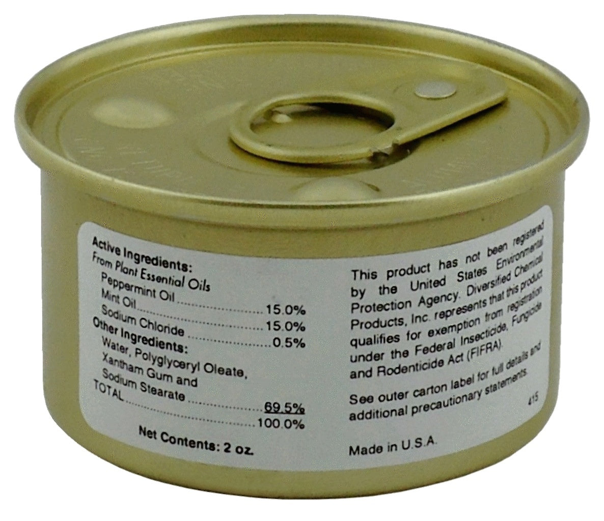 Incredible Insect - Away Gel: 2 Oz Natural Insecticide Can
