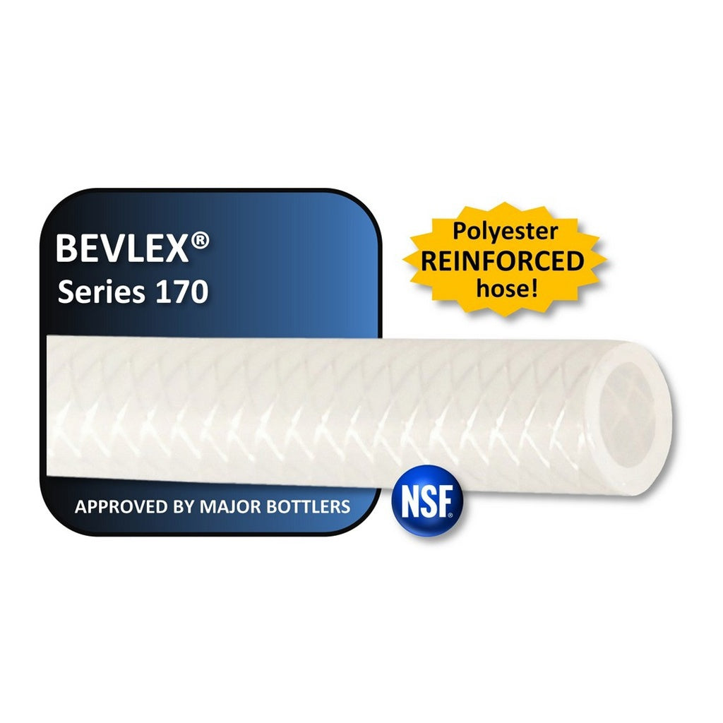 100' Bevlex Poly Tubing #170 - The Ideal 3/8 ID x 19/32 OD Tubing for Beverage Dispensing