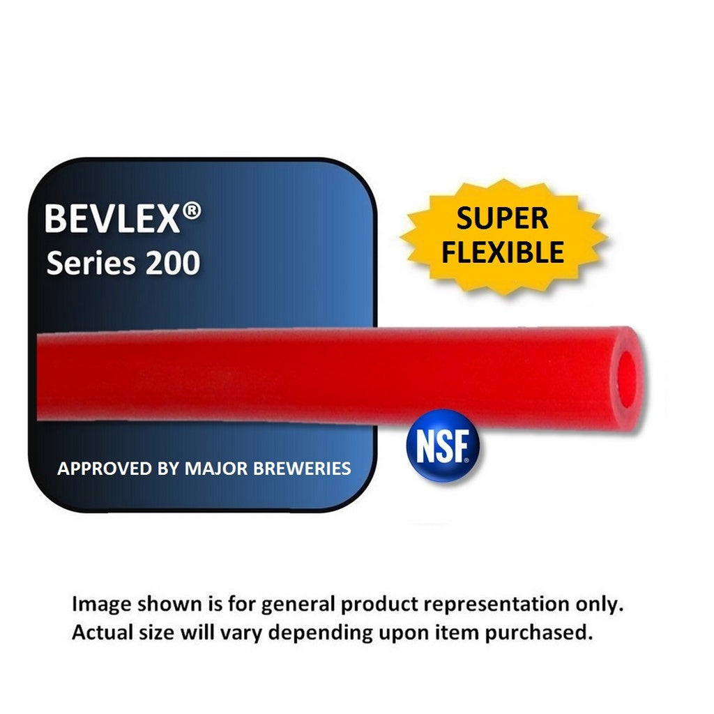 100' Bevlex PVC Tubing #200 - 5/16 ID x 9/16 OD, Stunning Solid Red