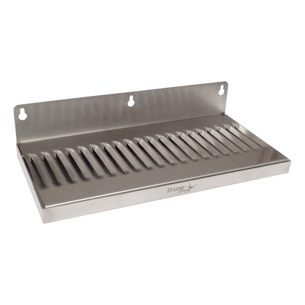 Stunning Wall-Mounted W-M Drip Tray - No Tube! 2in Back Splash, 6in Wide, 12in Long