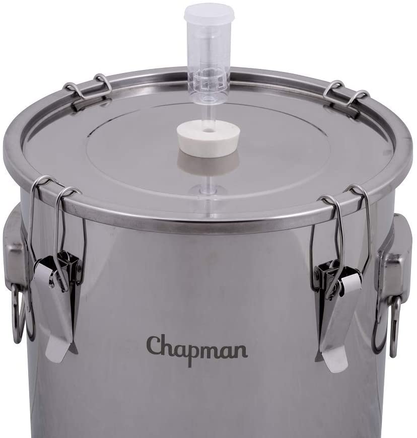 7-Gallon Stainless Steel Univessel: Dual-Purpose Fermenter and Brewing Kettle with Airlock and Stopper - ST07NP