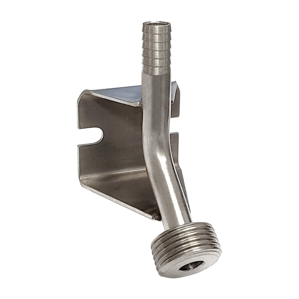 Awesome 45° Wall Bracket: 3/8in Barb X Male Beer Thread 304 Stainless Steel