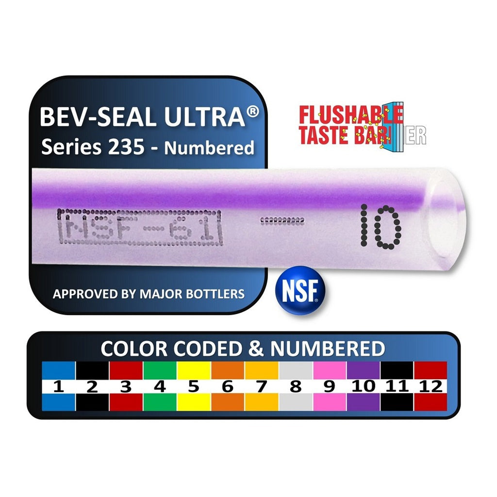 100' Bev - Seal Ultra Tubing #235 - 1/4 ID x 3/8 OD, #10: Preserve Your Beverage Freshness!
