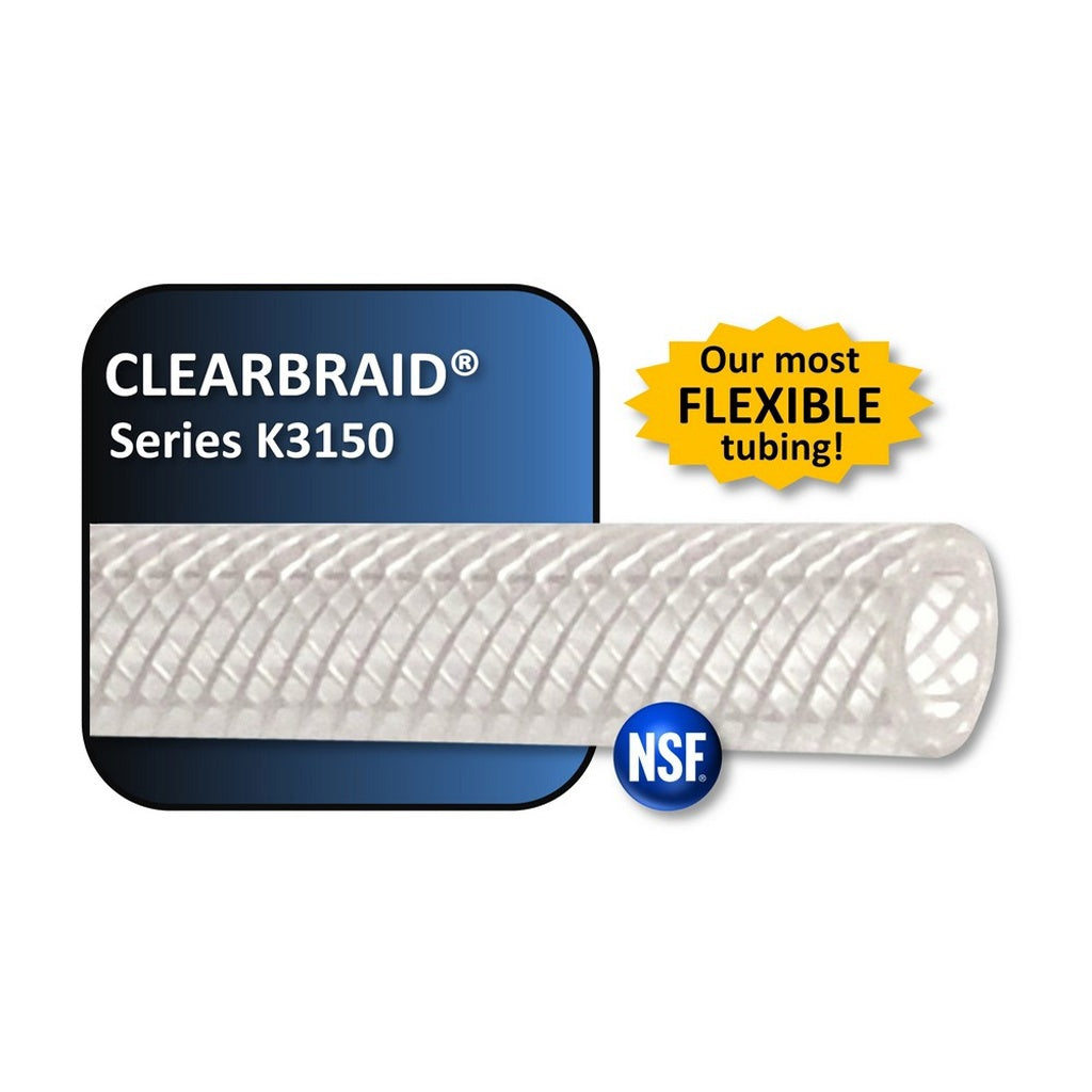 100-Foot Clearbraid PVC Tubing #K3150 - 5/16 ID x 17/32 OD: Ideal for Beverage Systems