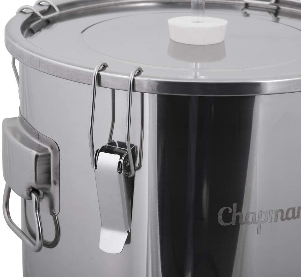 7-Gallon Stainless Steel Univessel: Dual-Purpose Fermenter and Brewing Kettle with Airlock and Stopper - ST07NP