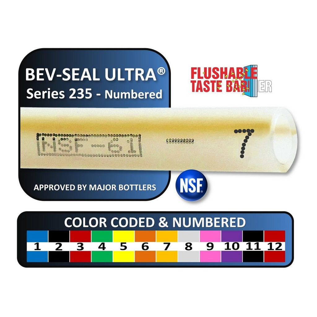 100' Bev - Seal Ultra Tubing #235 - 3/8 ID x 1/2 OD, #7: Premium Beverage Solution